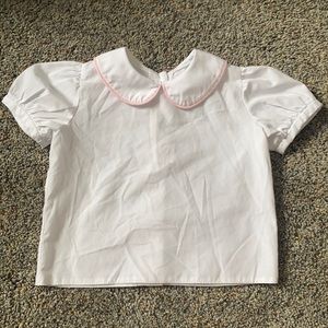 Peter Pan top with pink trim